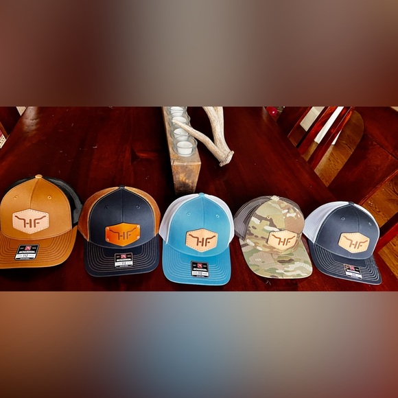 COPY - NWT- Leather patched farm branded from our longhorns trucker cap! Unisex - Picture 4 of 7